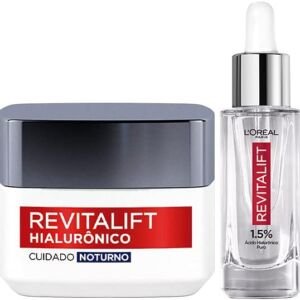 Kit Sérum Preenchedor Facial Anti-idade 30ml + Creme Facial Anti-Idade L’Oréal Paris Revitalift Hialurônico 49g